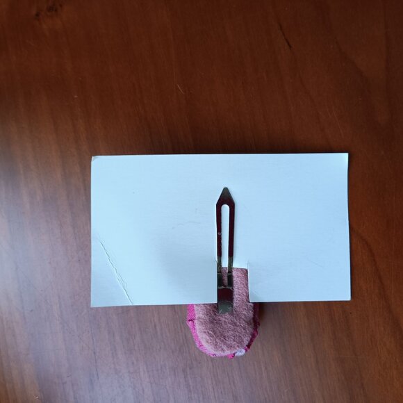 NWT Pink French Silk Bejeweled Hair Clip